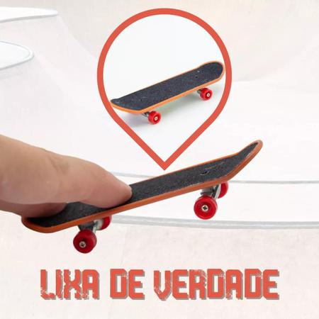 Kit 5 Skate De Dedo Fingerboard Sk8 Truck Lixa Miniatura