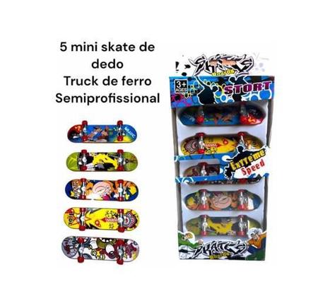 Skate Dedo Mini Kit 3 Fingerboard Brinquedo Presente Metal