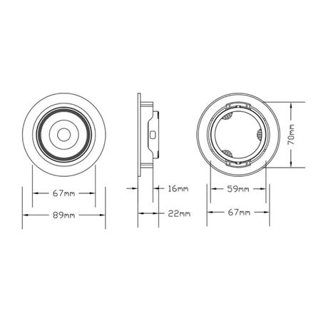 Imagem de Kit 5 Spot Led 7W Embutido Branco Frio Quente Granfei