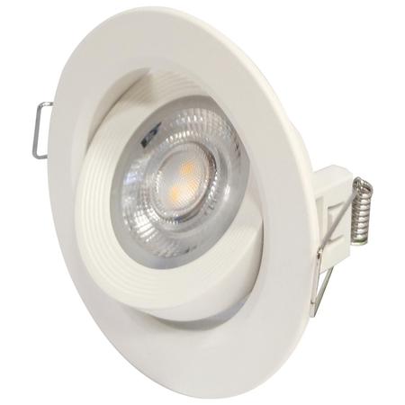 Imagem de KIT 5 SPOT LED REDONDO DIRECIONAVEL EMBUTIR 5W BRANCO QUENTE 3000k BIV EMBULED