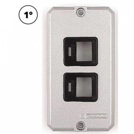 Kit 5 tampa condulete 1 para 2 modulo rj11-45 tramontina 56117/018 Imagem de Kit 5 tampa condulete 1 para 2 modulo rj11-45 tramontina 56117/018