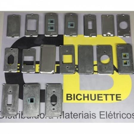 Kit 5 tampa condulete 1 para 2 modulo rj11-45 tramontina 56117/018 Imagem de Kit 5 tampa condulete 1 para 2 modulo rj11-45 tramontina 56117/018