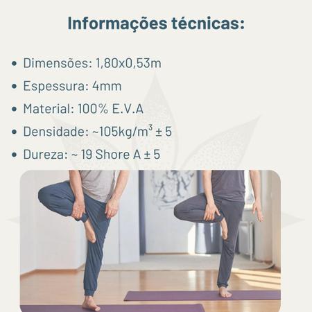 Imagem de Kit 5 Tapetes yoga pilates 1,80x0,53m colchonete academia