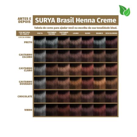 Imagem de Kit 5 - Tintura Natural Henna Pó Surya Brasil Escolha Cor