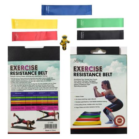 Kit 5 Bandas De Resistencia Ozio 45 Kg Musculación Fitness - Multicolor