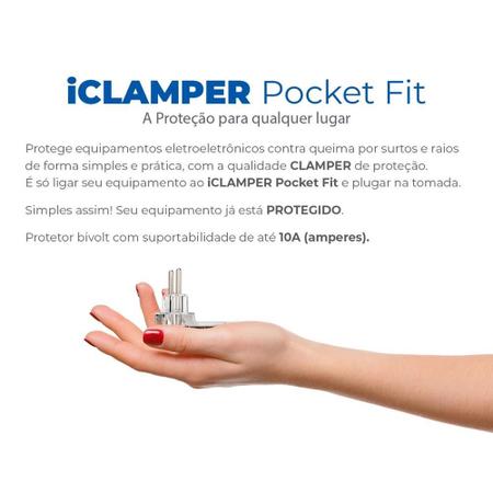 Imagem de Kit 5 Unidades - iClamper Pocket Fit 3P - 10A