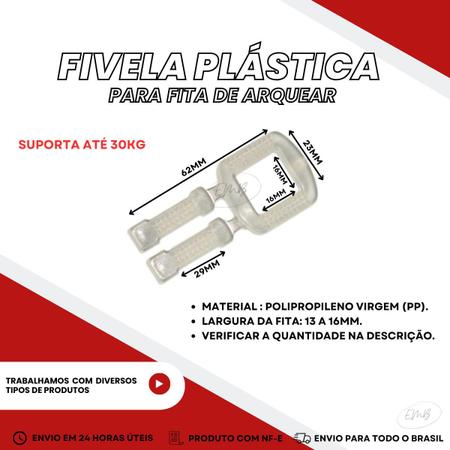 Imagem de Kit 50 Cantoneira 16mm + 50 Fivela 16mm Para Fita De Arquear