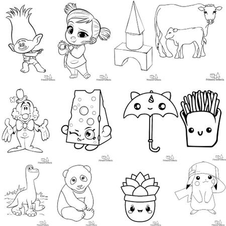 50 desenhos de crianças para colorir, pintar, preparar atividades