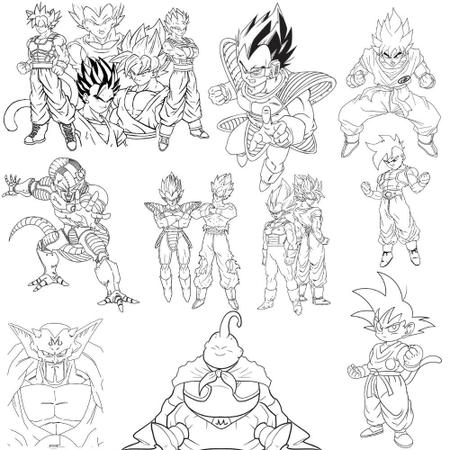 50 Desenhos do Goku para Colorir (Anime Dragon Ball Z)