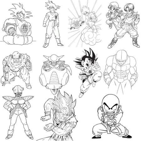 Kit 50 Desenhos Infantil Grandes Para Colorir Dragonball Z Anime - Infinity  Brinquedos - Boneco Dragon Ball - Magazine Luiza