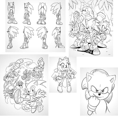 100 Desenhos para Colorir Sonic