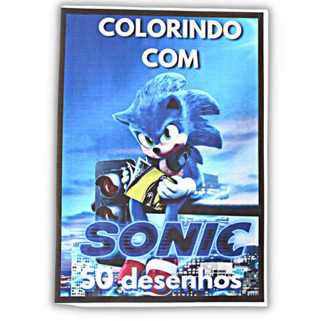 Kit 50 Desenhos Infantil P/ Colorir Sonic Envio Imediato - Infinity  Brinquedos - Kit de Colorir - Magazine Luiza