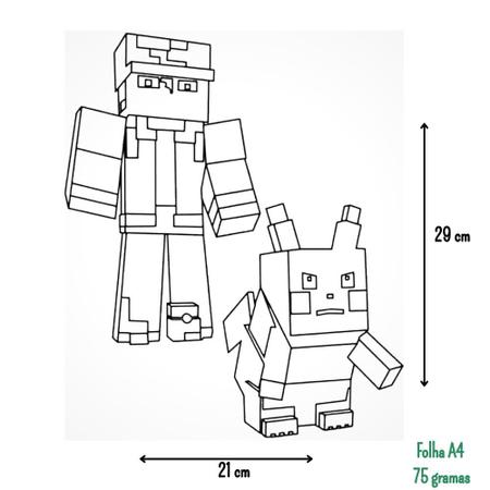 Desenhos para colorir de Minecraft para crianças - Minecraft