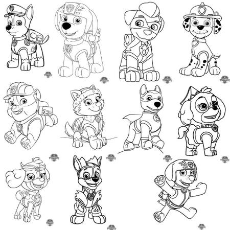 50 Desenhos da Patrulha Canina para Colorir e Imprimir - Online