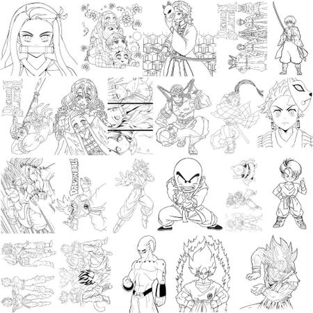 Kit 50 Desenhos Para Colorir Anime Envio Imediato - INFINITY - Kit de  Colorir - Magazine Luiza