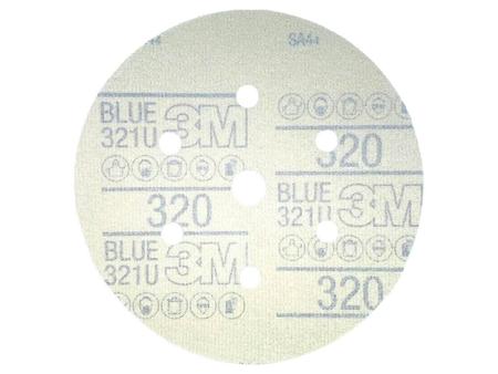 Imagem de Kit 50 Disco Abrasivo 3M Hookit Blue 320 321U 7 Furos