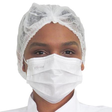 Imagem de Kit 50 Máscara Descartável Tripla Camada Com Clip Nasal Branca Medix