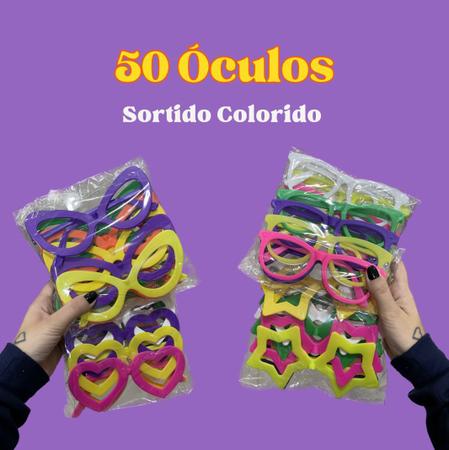 Imagem de Kit 50 Oculos Festa Balada Aniversario Casamento Colorido
