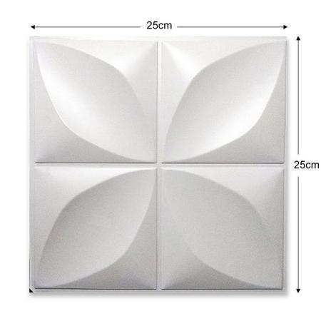 Imagem de Kit 50 Placas 25x25cm 3D Decorativa Pétalas Flor Revestimento Plástico PVC Auto Relevo