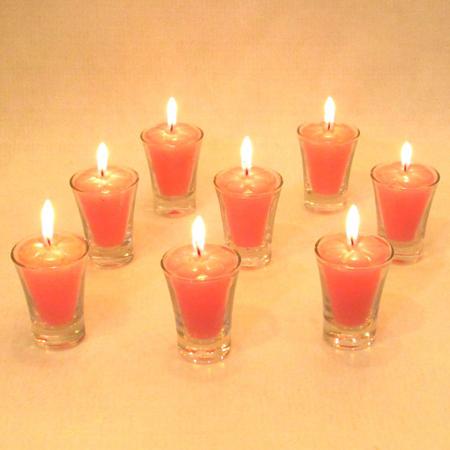 Imagem de Kit 50 Velas Rosa 7 cm No Copinho 12h Decoração Festa