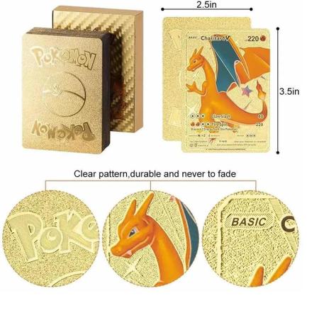 Cartas Douradas Pokémon - 20 Peças - GigaDeal