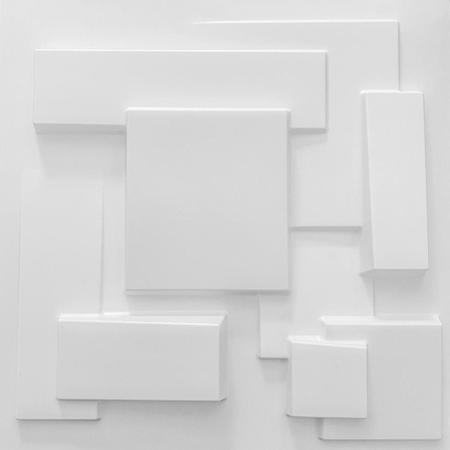 Imagem de Kit 58 Placas PVC Autoadesivas Branco: Beleza Prática para Paredes