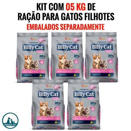Imagem de Kit 5kg Ração Para Gato Filhote Premium Billy Cat Select