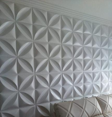 Imagem de Kit 5m² Revestimento 3d Pvc Mod: Floral 20 Placas 50x50cm