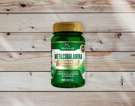 Imagem de Kit 5X Metilcobalamina (Vitamina B12) 60 Caps - Herbolab A