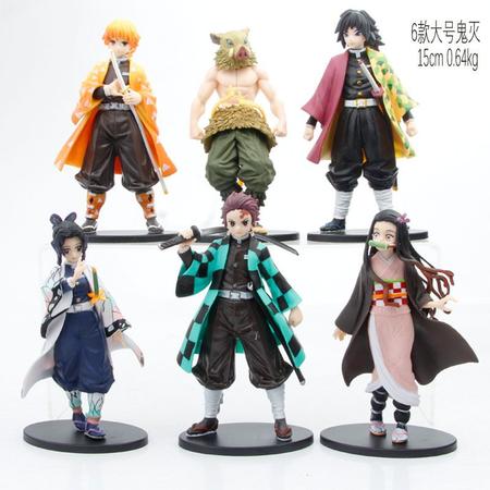 Imagem de Kit 6 Action Figures Kimetsu No Yaiba 15cm