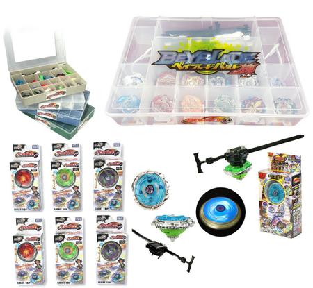 Imagem de Kit 6 Beyblade Pião de Led Metal Fusion + 6 Lançadores + Maleta