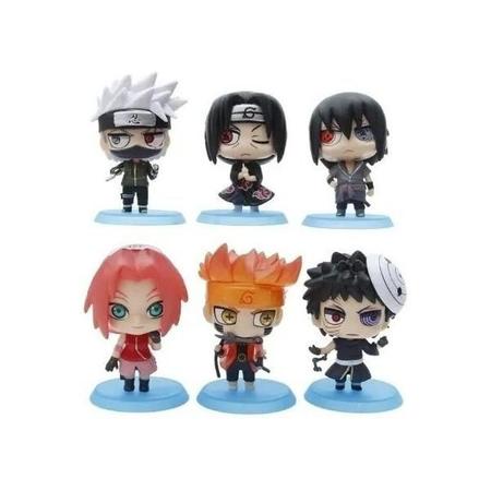 Kit 6 Boneco Naruto Sakura Sasuke Itachi Kakashi Obito - ActionCollection -  Bonecos - Magazine Luiza