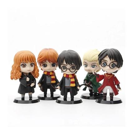 Imagem de Kit 6 bonecos harry potter hermione ron draco pvc