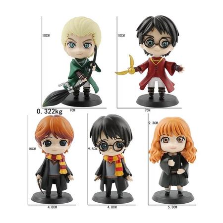 Imagem de Kit 6 bonecos harry potter hermione ron draco pvc