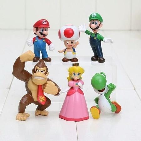 Bonecos Novos Kit de 12 Super Mario Bros Bonecos Miniatura Mario Luidi