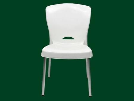 Imagem de Kit 6 Cadeiras Bistrô Plástico Pés Alumínio