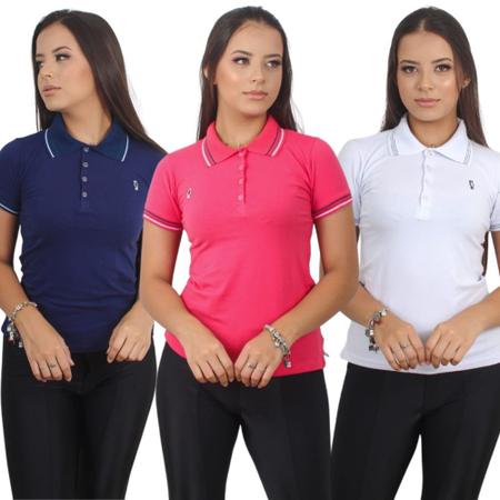 Camisa polo hotsell feminina lisa atacado