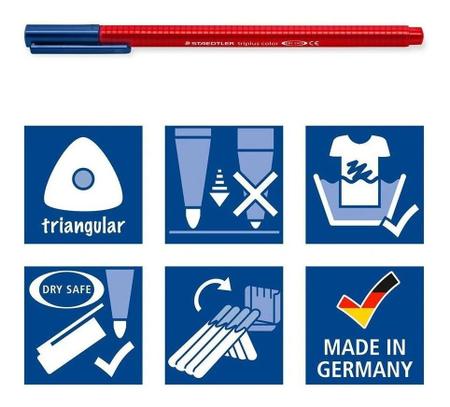 Kit 6 Caneta Triplus Color Cores Neon 1.0mm - Staedtler Imagem de Kit 6 Caneta Triplus Color Cores Neon 1.0mm - Staedtler