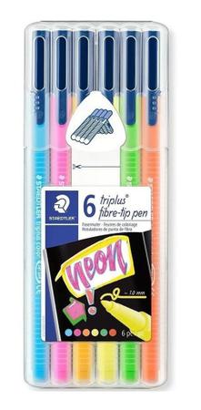 Kit 6 Caneta Triplus Color Cores Neon 1.0mm - Staedtler Imagem de Kit 6 Caneta Triplus Color Cores Neon 1.0mm - Staedtler