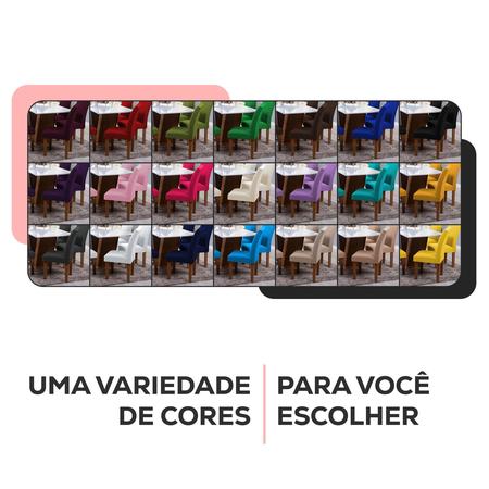 Imagem de Kit 6 Capa para Cadeiras Estofadas Mesa 6 Lugares Tecido Malha Spandex Coladinha Jantar