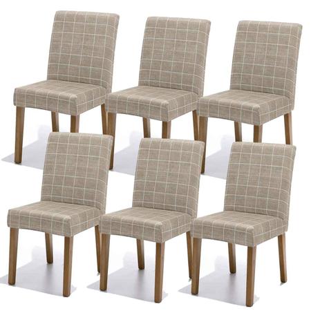Conjunto de 4 capas de cadeira de jantar elásticas xadrez para