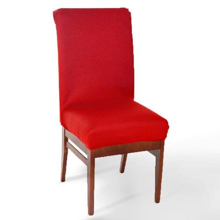 Imagem de Kit 6 Capas de Cadeira Tam Unico Malha Gel Facil de Ajustar VERMELHO - Bene Casa