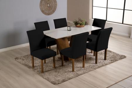 Imagem de Kit 6 Capas Para Cadeira Jantar Com Elástico - Malha Gel