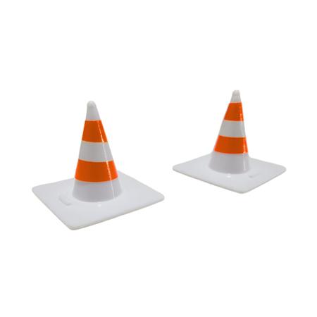 Imagem de Kit 6 Carrinhos Brinquedo 2 Lançadores Cone Miniatura Speed