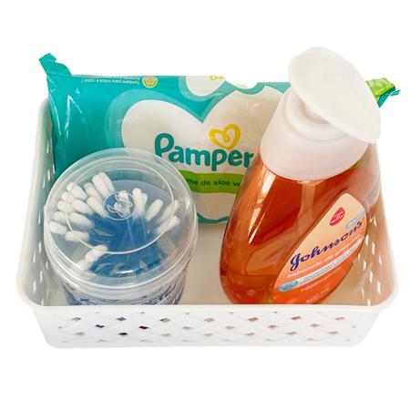 Imagem de Kit 6 cestas rattan organizadoras armário gaveta cestinha bebê quarto infantil lavanderia cozinha