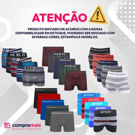 Imagem de Kit 6 Cuecas Boxer Adulto Masculino