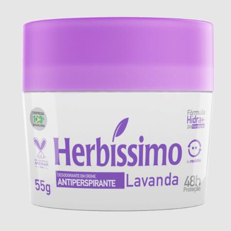 Imagem de Kit 6 Desodorante Creme Lavanda Herbíssimo 55G - Dana