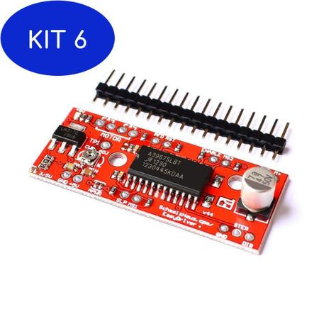 Imagem de Kit 6 Easy Driver V44 A3967 Módulo Motor De Passo P/ Arduino Pic