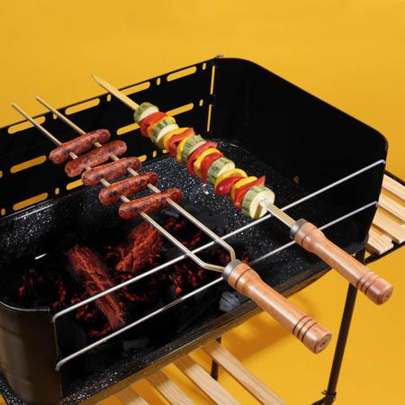 Espeto de Alumínio Simples para Churrasco 80cm - 3246 - MOR P9878830