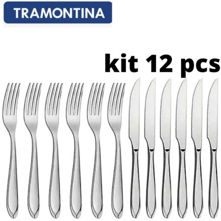 Kit garfos e facas linha Churrasco Tramontina inox